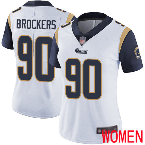 Los Angeles Rams Limited White Women Michael Brockers Road Jersey NFL Football #90 Vapor Untouchable->women nfl jersey->Women Jersey